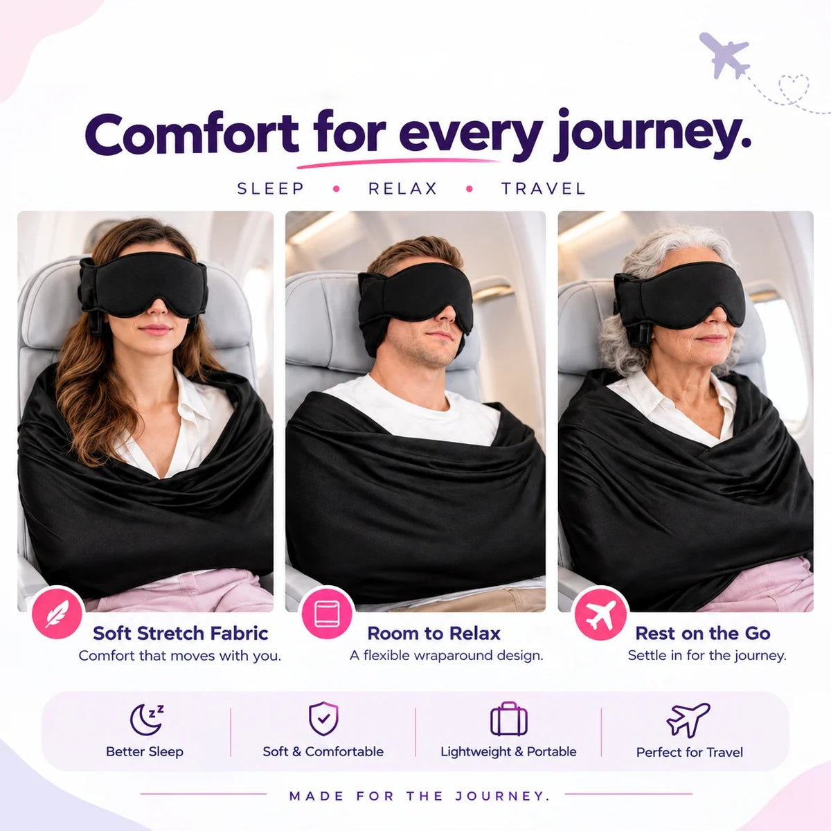 3-in-1 Travel Comfort Sleep Set