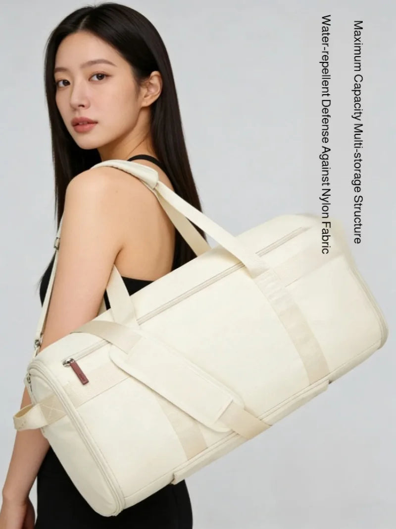 New Multi-functional Travel Bag with Trolley, Simple, Large Capacity, Double-back Gym Bag, Trendy and Lightweight Sports Bag for
