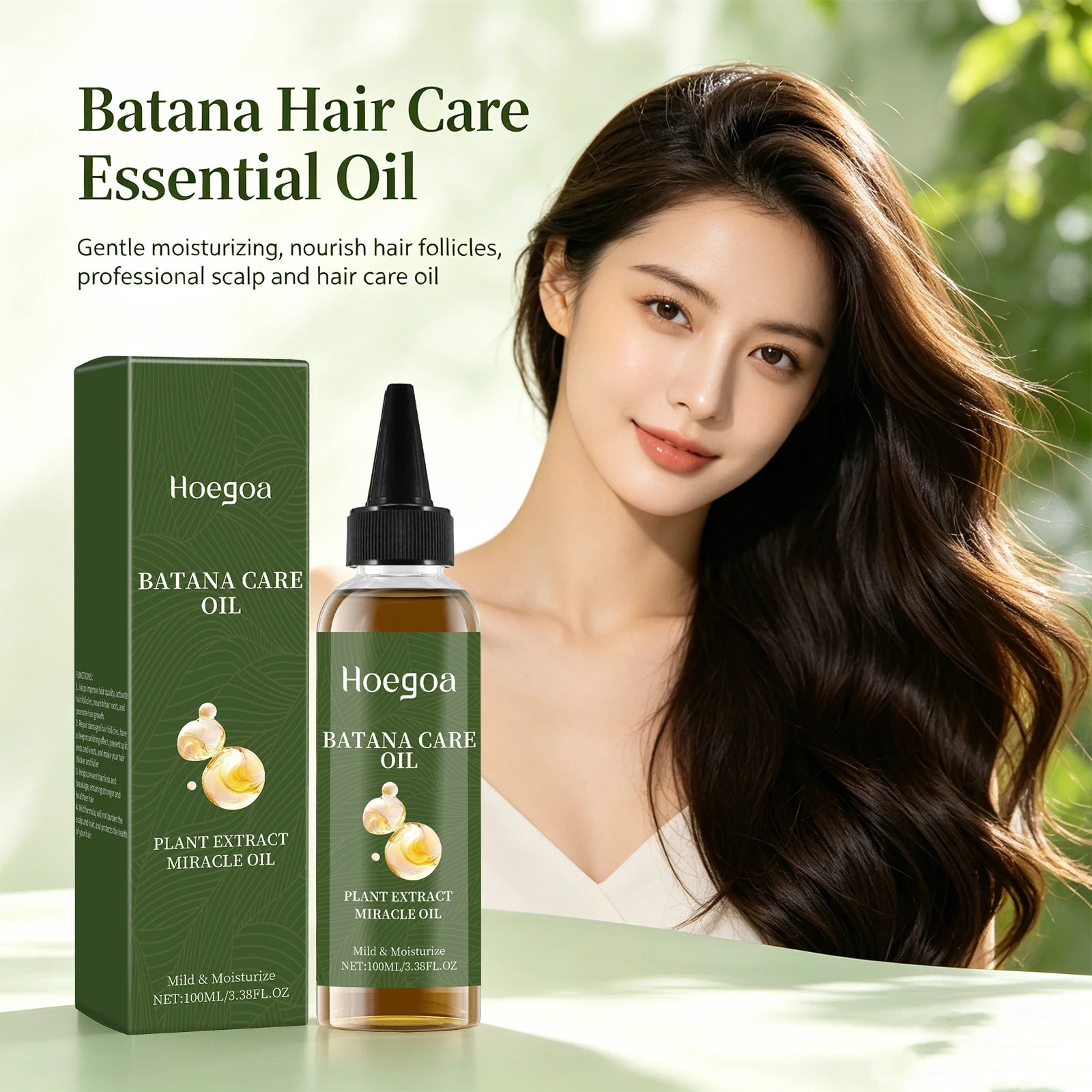 Batana Hair Oil for Dry Damaged Hair Smooth Split Ends Anti Frizz Nourishing Scalp Anti Hair Loss Strengthen Hair Root Hair Care