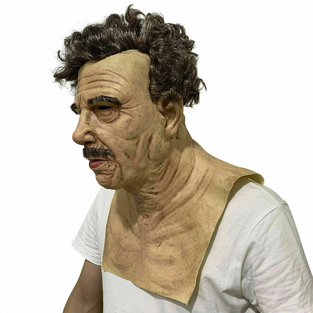 Old Man Mask Halloween Party April Fool’s Day Party Supplies Thriller Cosplay Props Wrinkle Full For Head Mask Face Masks