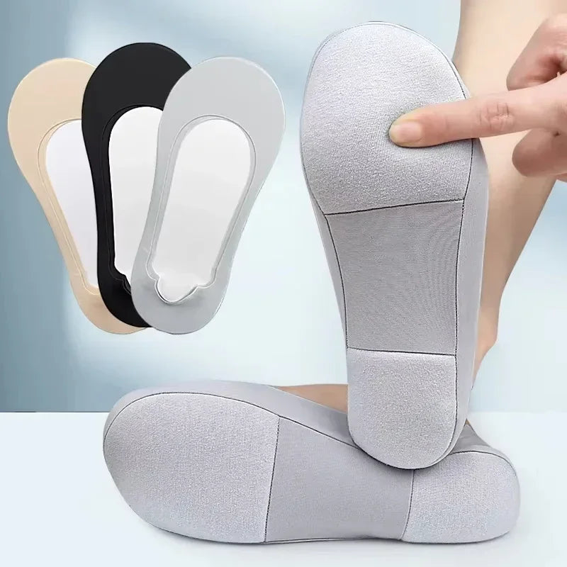 Women Boat Sock Plantar Fasciitis Shoes Insole Socks Non Slip Insoles For Feet Shock Absorbing Shoe Sole Invisible Shoe Pads
