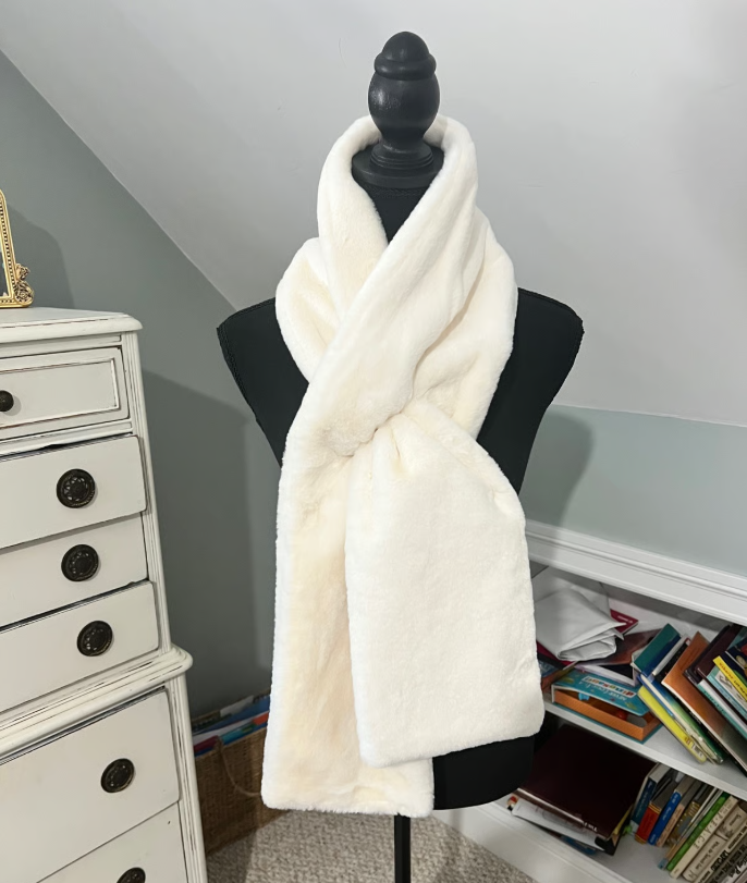 Fur Scarf with Zip Pocket