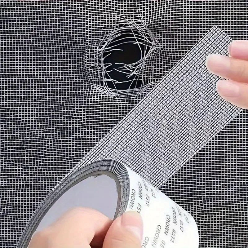 Window Screen Repair Tape Self Adhesive Mesh Tape Net Door Fix Patch Anti Insect Mosquito Mesh Broken Holes Repairing