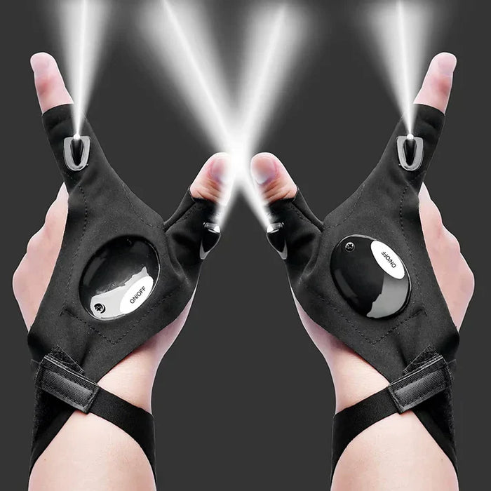 LED Half-Finger Gloves