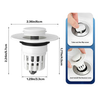 Pop-Up Sink Drain Filter