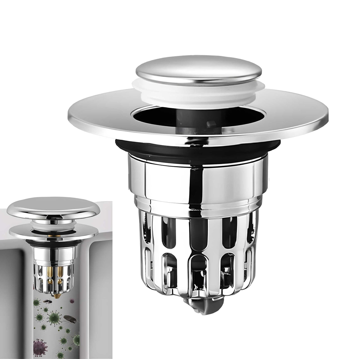 Pop-Up Sink Drain Filter