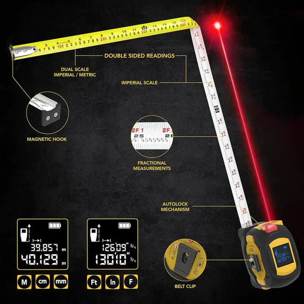 3-in-1 Laser Measuring Tape