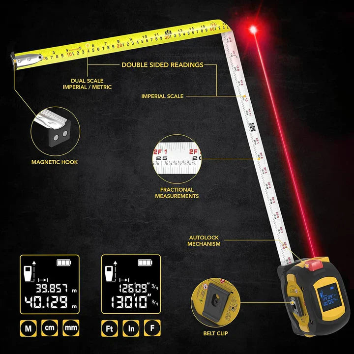 3-in-1 Laser Measuring Tape