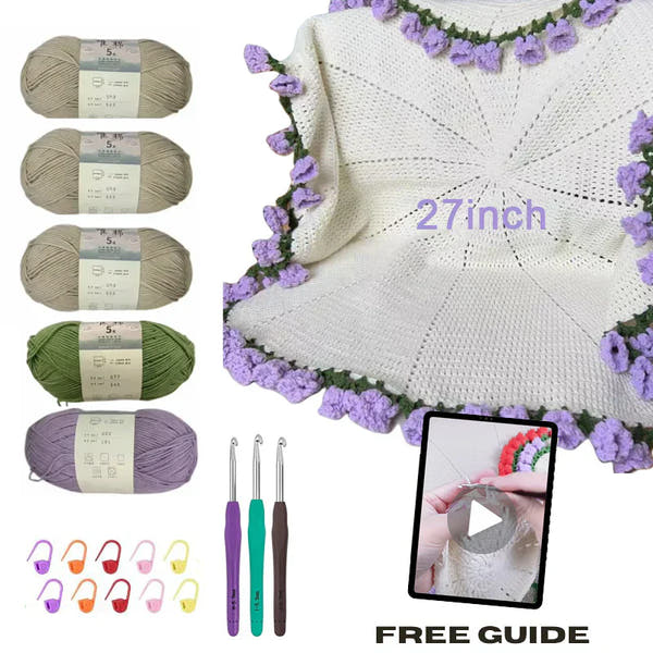 Bouquet Blanket Crochet Kit