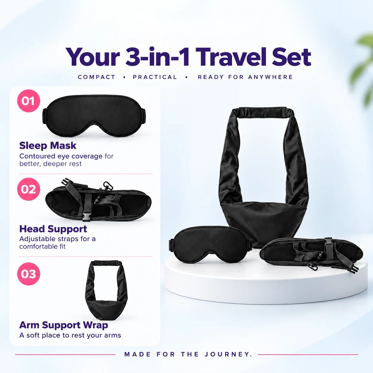 3-in-1 Travel Comfort Sleep Set