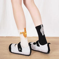 Cute Cat Socks with Fuzzy Balls