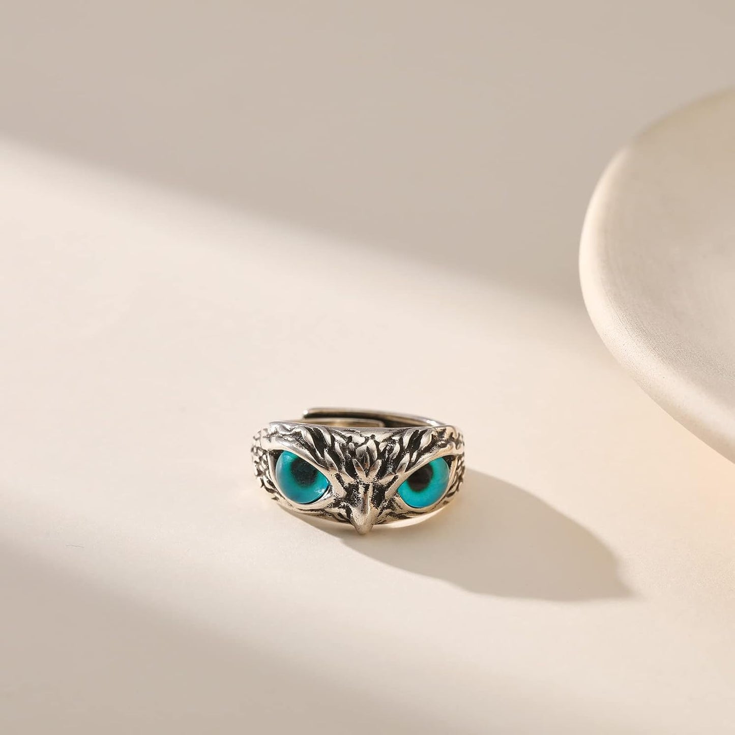 Gothic Owl Eye Ring