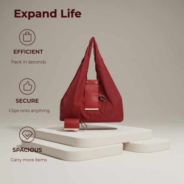 Foldable Shopping Bag Keychain