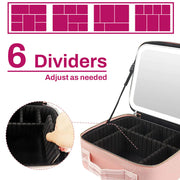Lighted Makeup Bag with Mirror