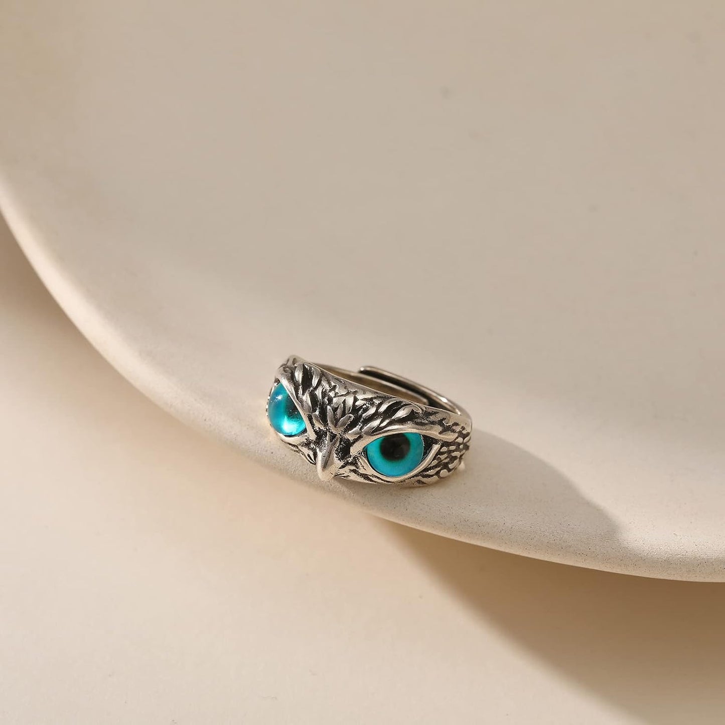 Gothic Owl Eye Ring