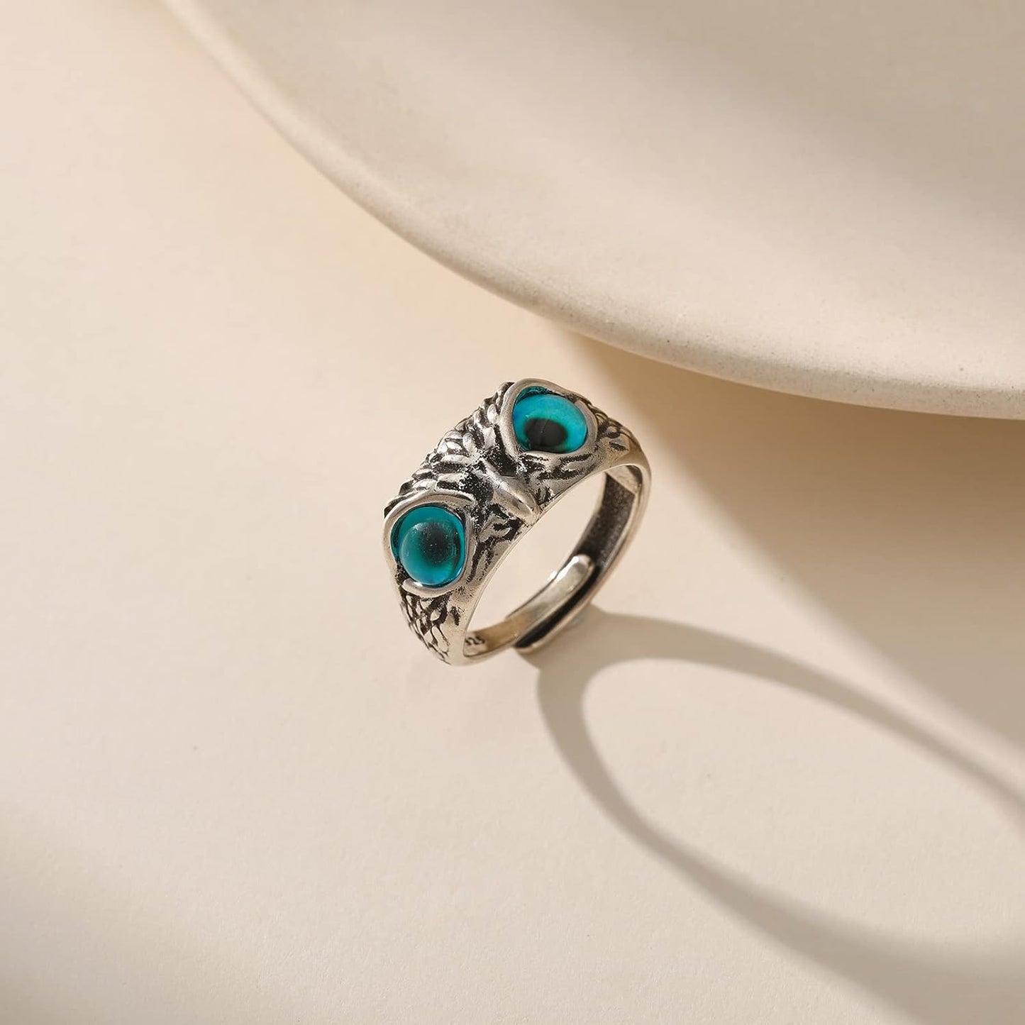 Gothic Owl Eye Ring
