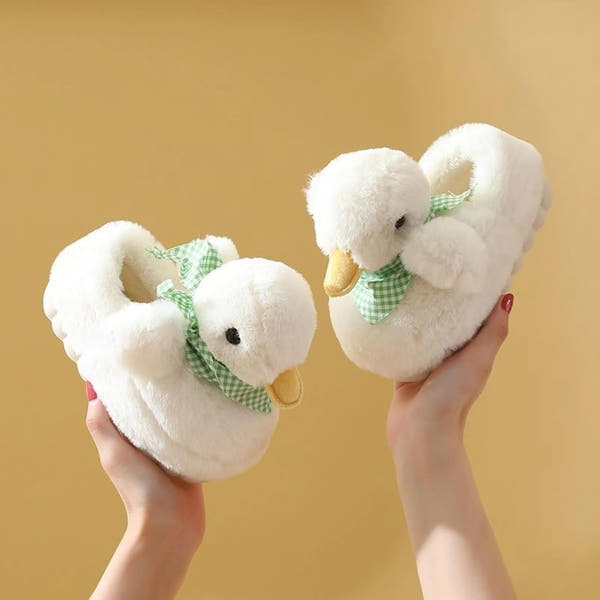 Fuzzy Duck Slippers