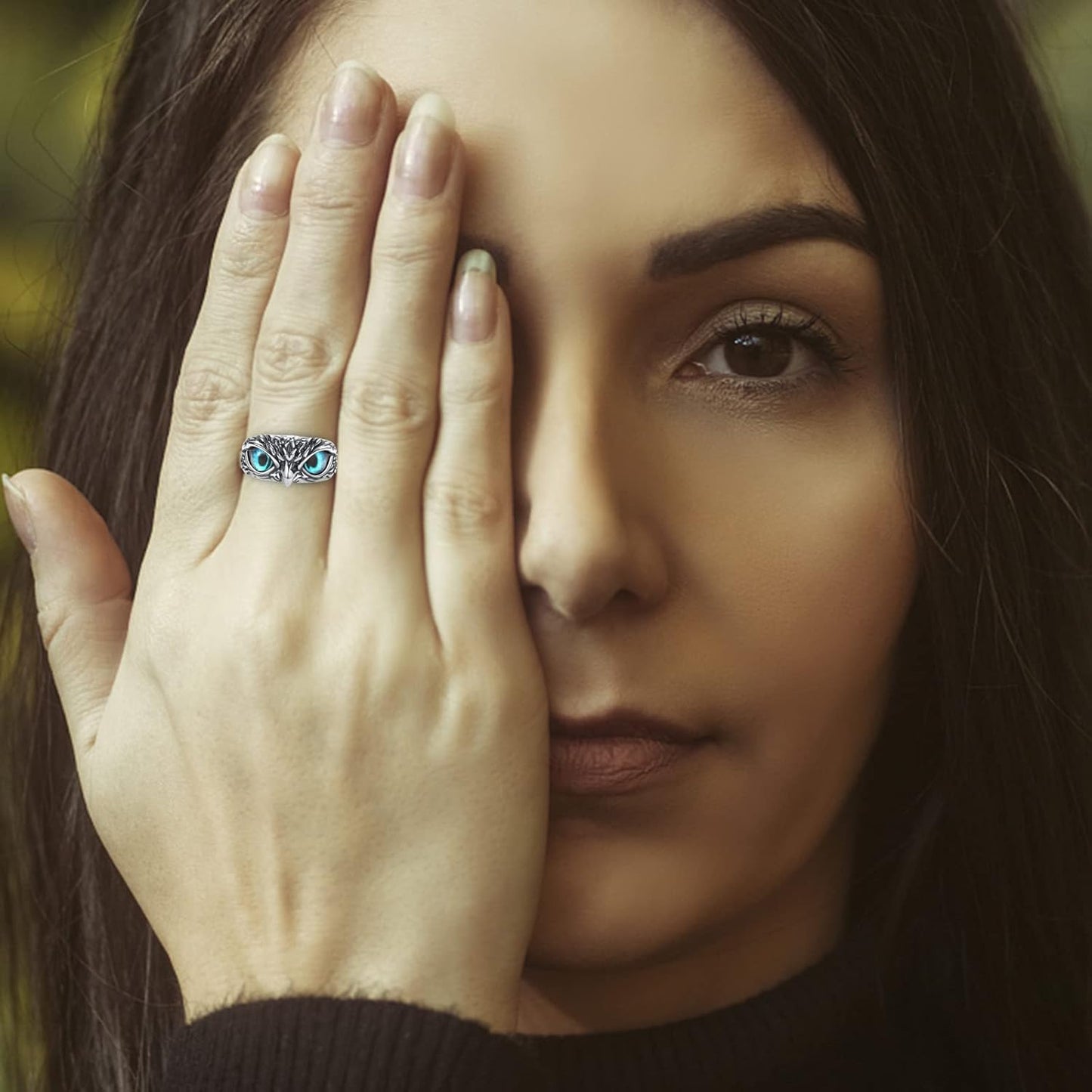 Gothic Owl Eye Ring