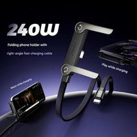 2-in-1 Invisible Holder Charger Cable – 240W