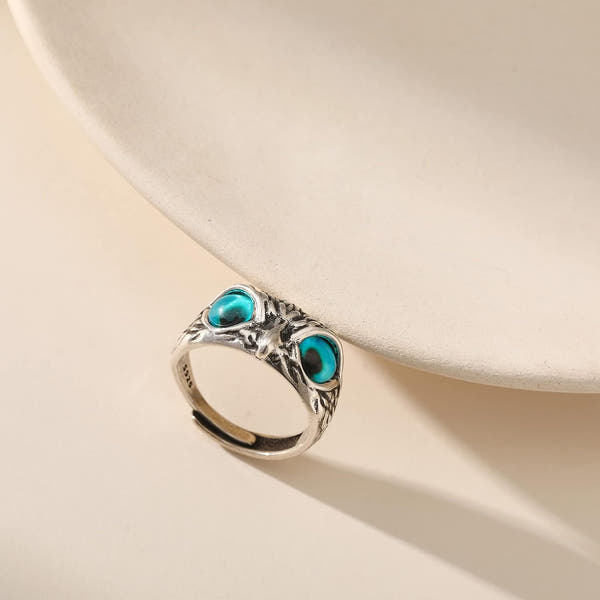 Gothic Owl Eye Ring