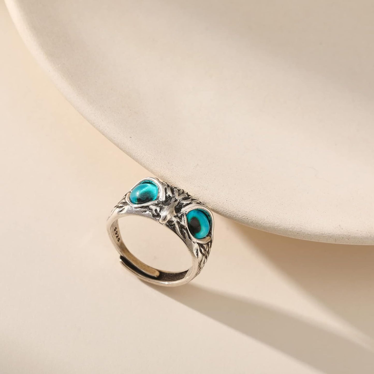 Gothic Owl Eye Ring