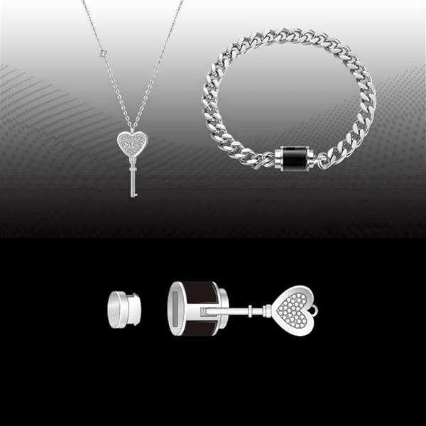 Heart Key Necklace & Bracelet