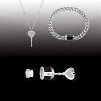 Heart Key Necklace & Bracelet
