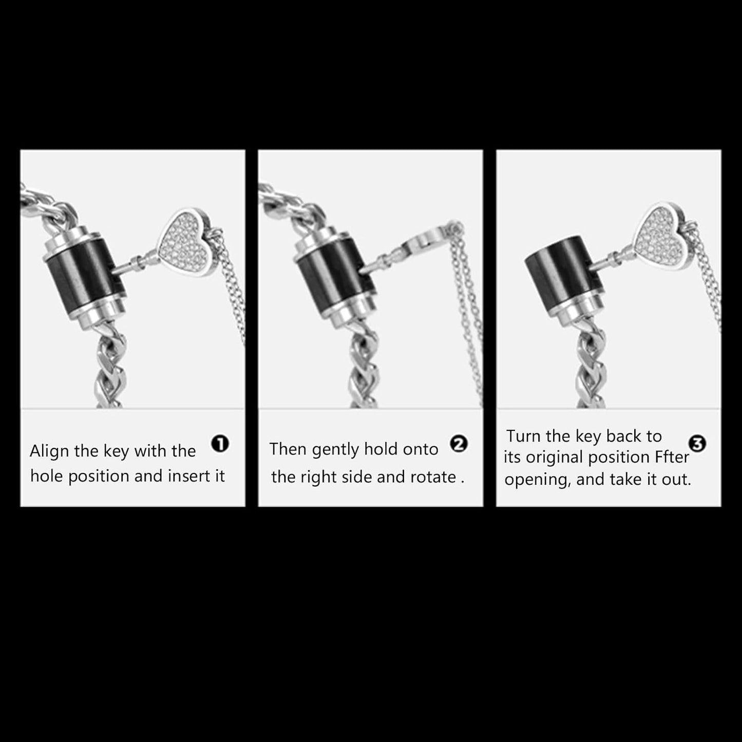 Heart Key Necklace & Bracelet