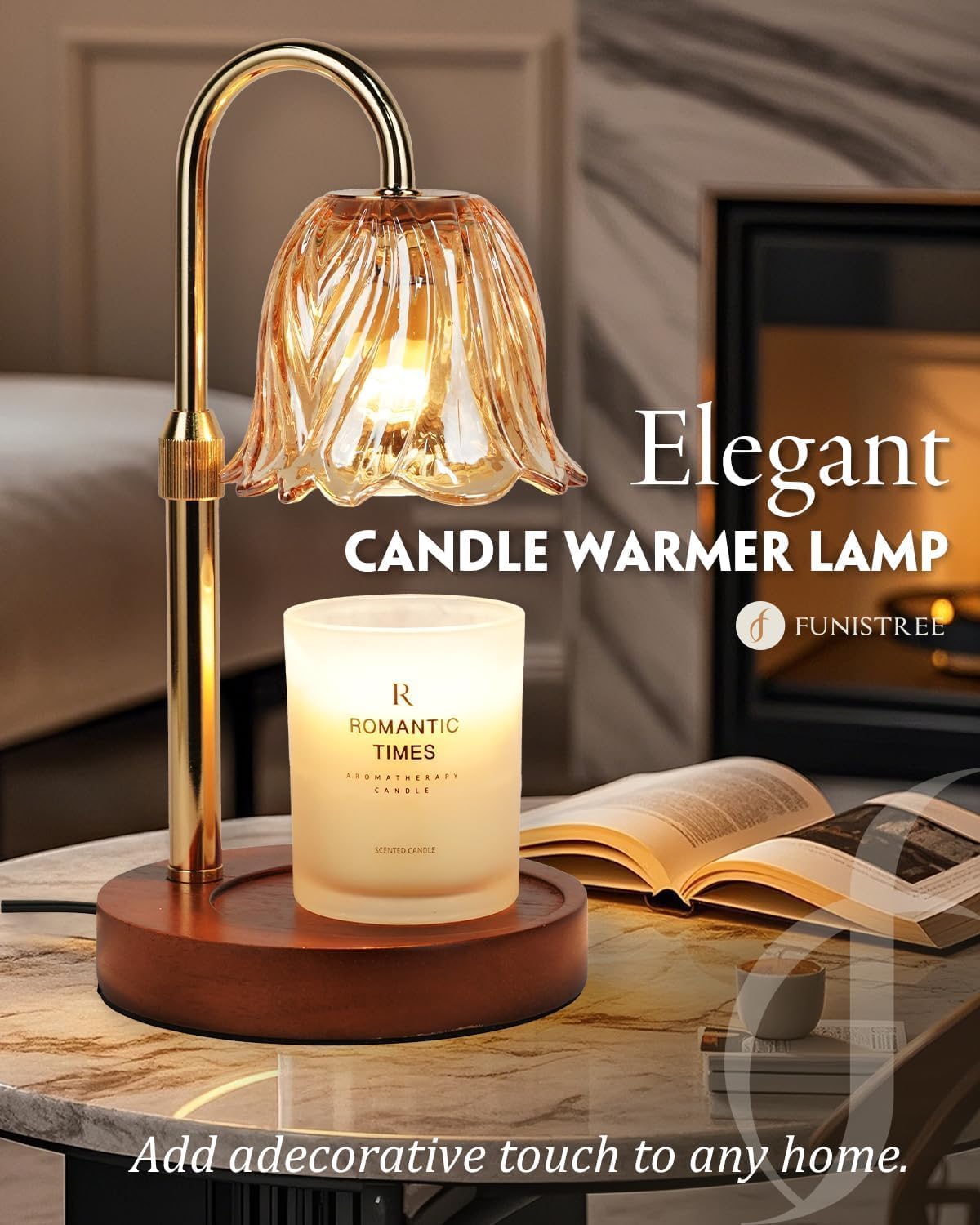 Flower Candle Warmer Lamp