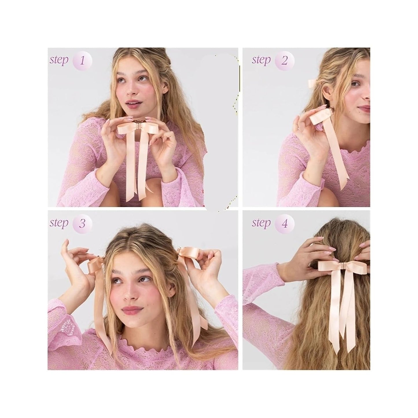 Magnetic Bow Hair Clips (3)