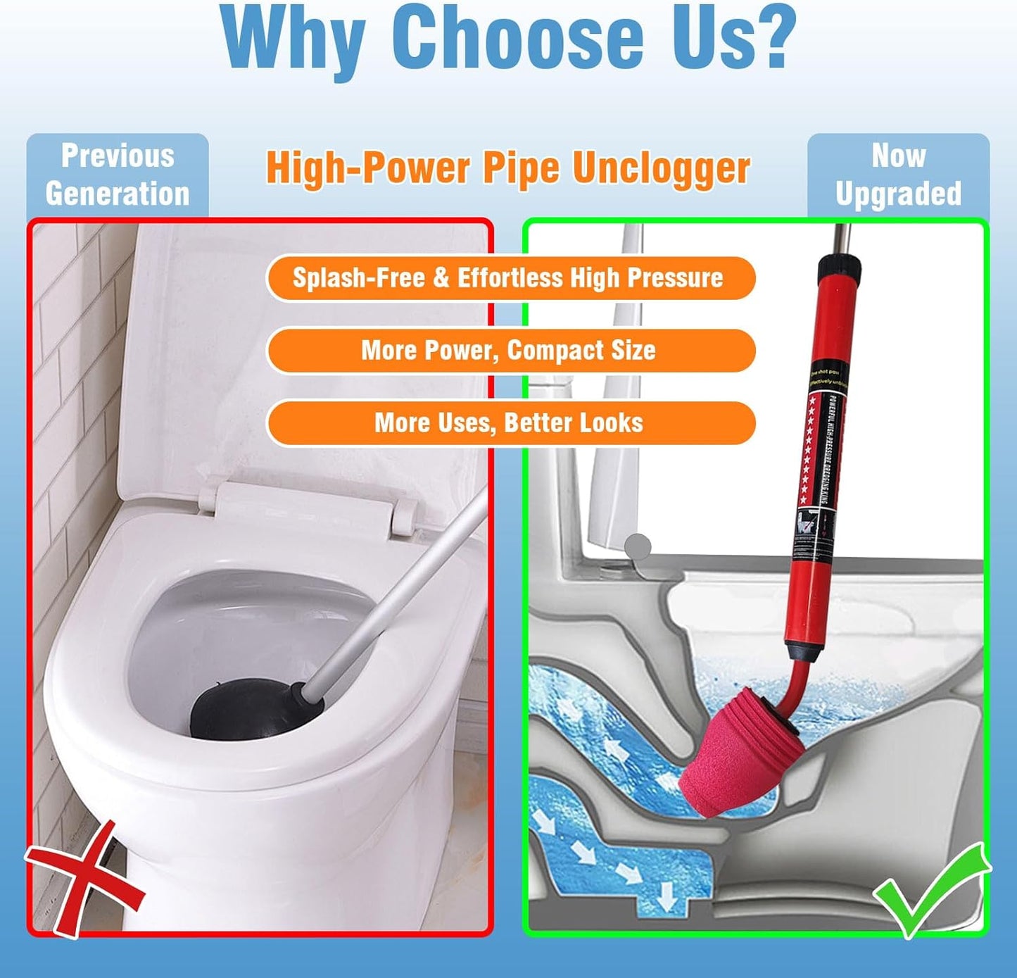 Toilet Brush & Plunger Set