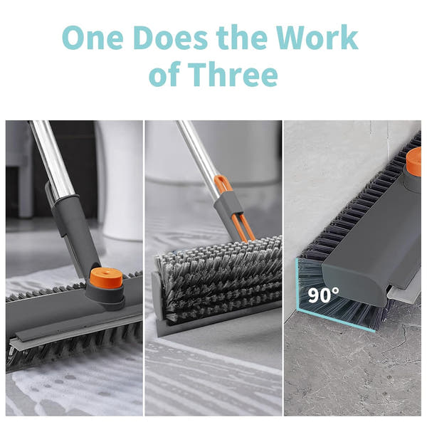 3 in 1 Floor Scrub Brush with Long Handle