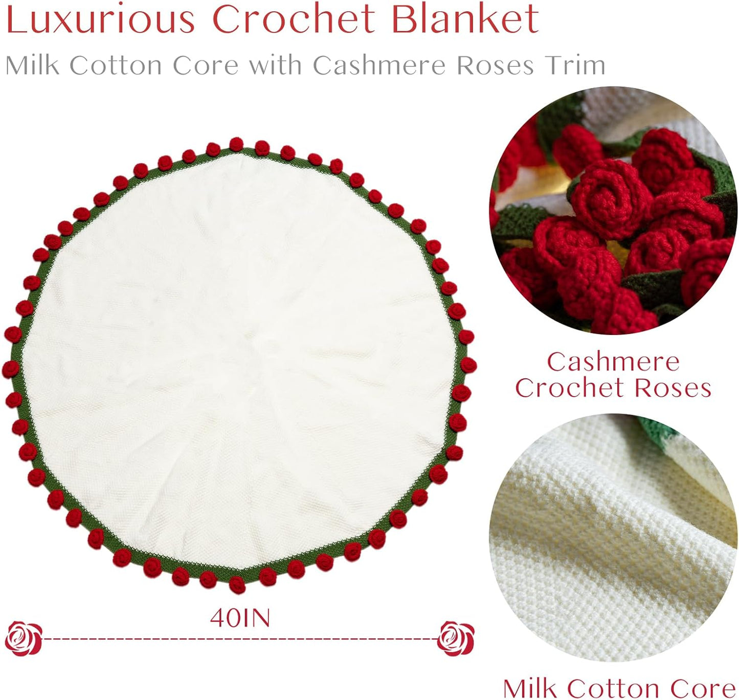Crochet Rose Bouquet Blanket