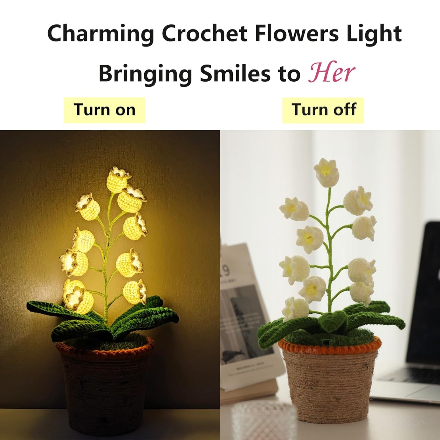 Glowing Crochet Lily Light