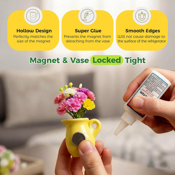 Ceramic Vase Fridge Magnets