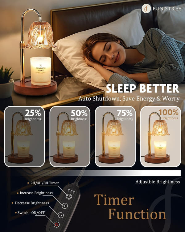 Flower Candle Warmer Lamp