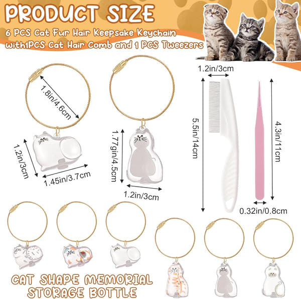 Cat Hair Storage Keychain