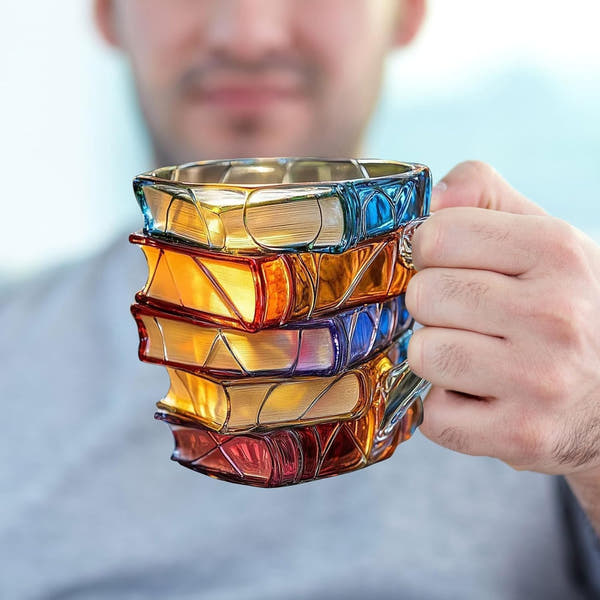 Stacked Books Mug