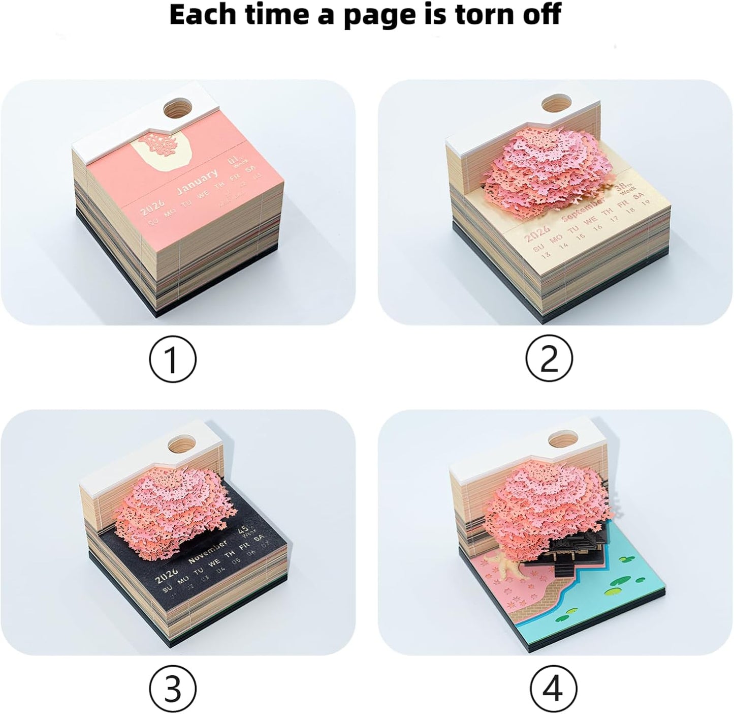 3D Calendar 2026 Pen Holder