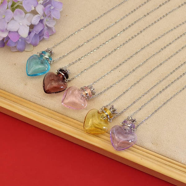 Heart Vial Perfume Necklace