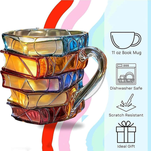 Stacked Books Mug