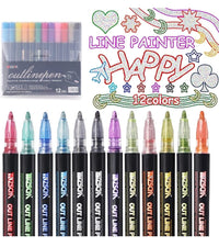 12 Colors Outline Marker Pens