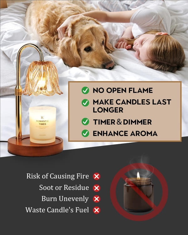 Flower Candle Warmer Lamp