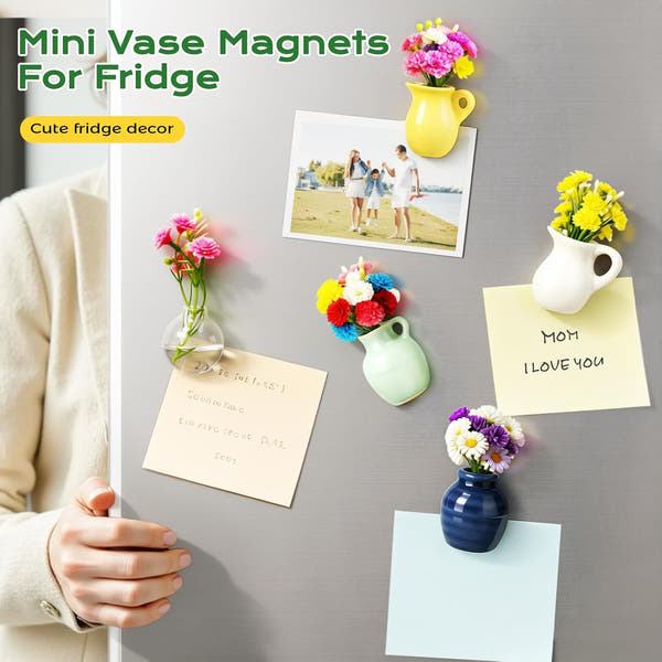 Ceramic Vase Fridge Magnets
