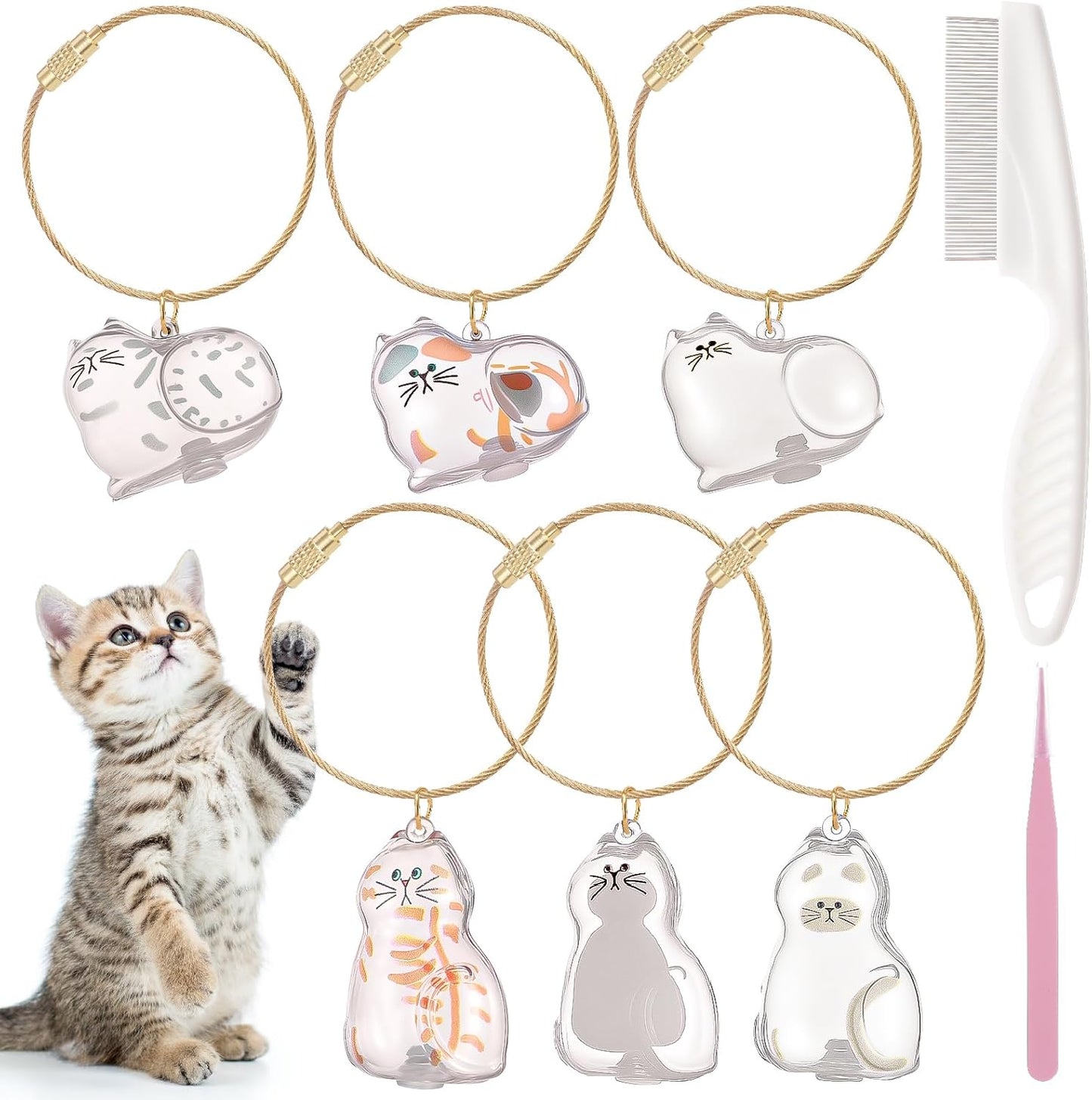 Cat Hair Storage Keychain