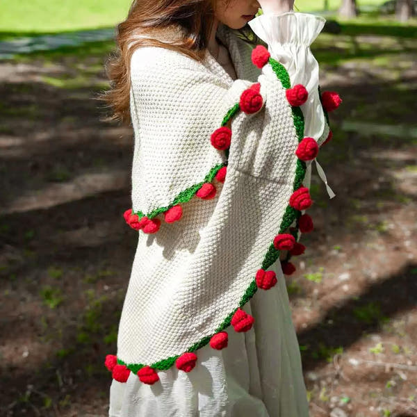 Crochet Rose Bouquet Blanket
