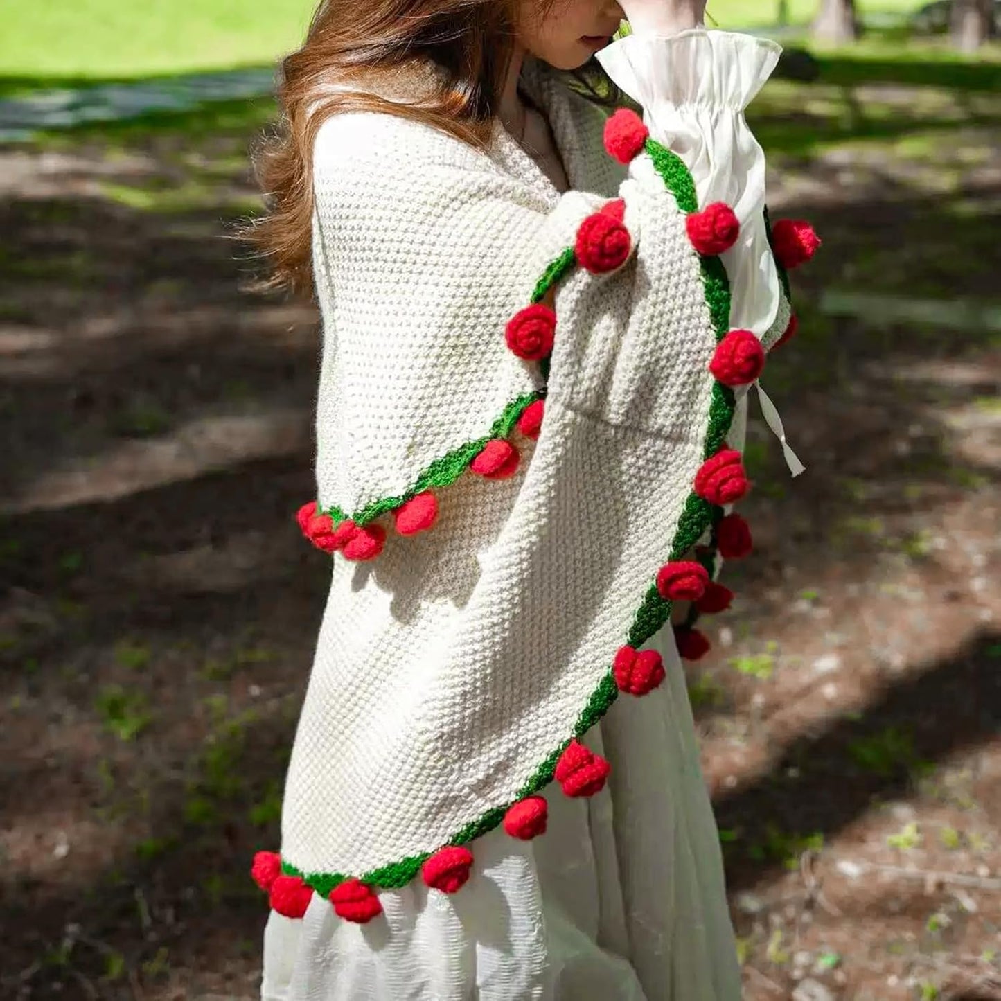 Crochet Rose Bouquet Blanket