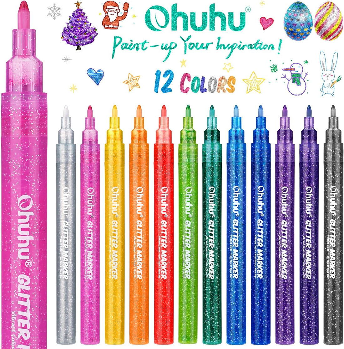 Kids Glitter Markers (12)