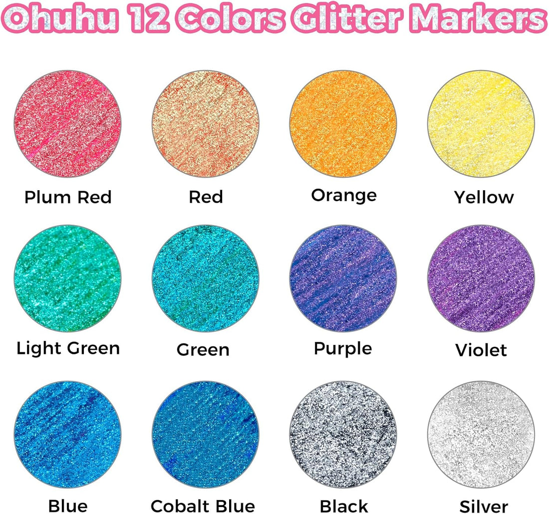 Kids Glitter Markers (12)