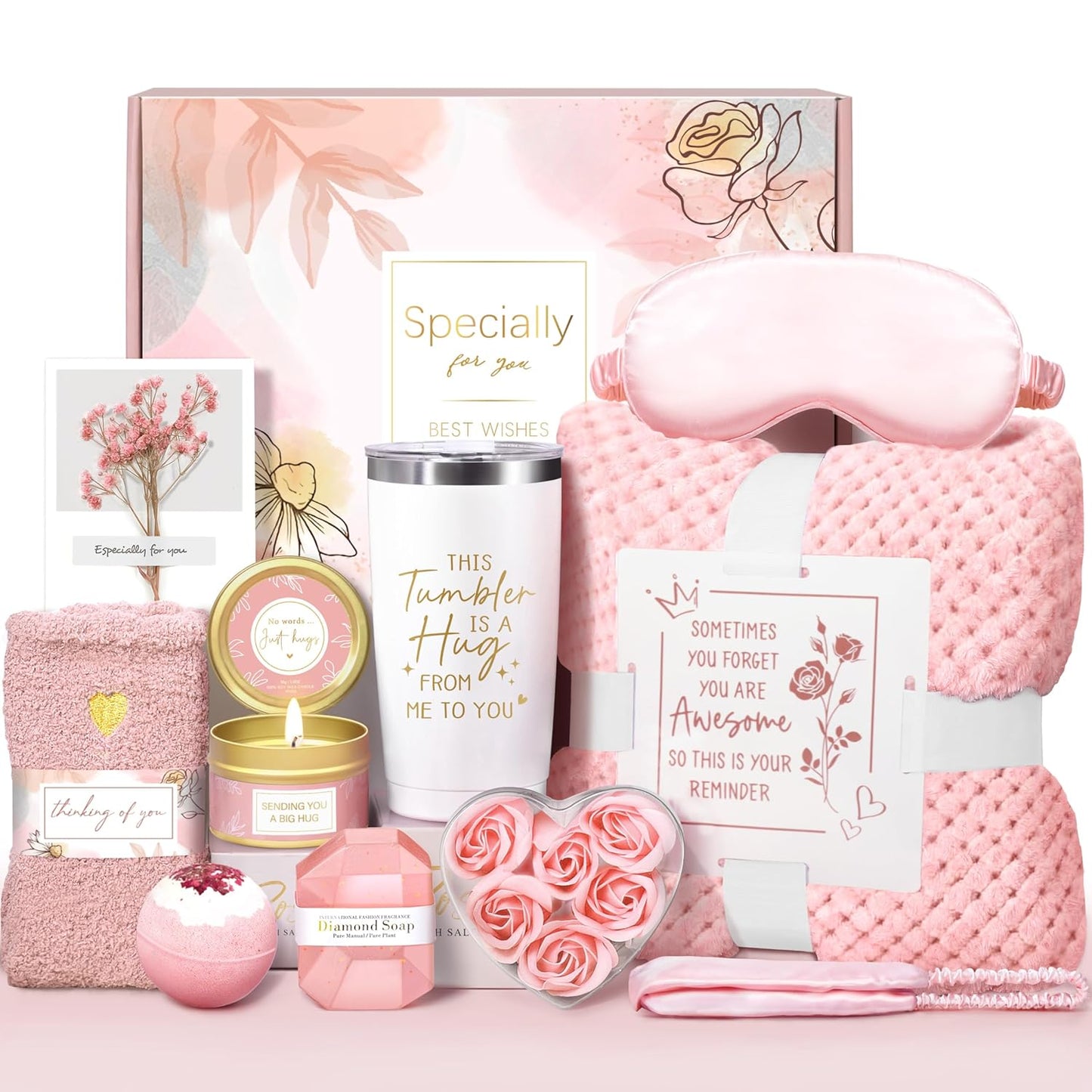 11PC Get Well Soon Gift Baskets for Women
